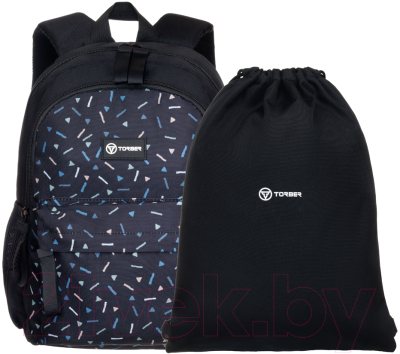 Школьный рюкзак Torber Class X Mini / T1801-23-Bl-G (черный/серый)