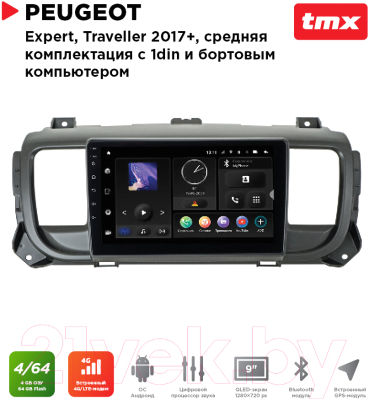 Бездисковая автомагнитола Incar TMX-2303u-4