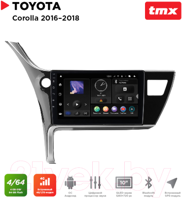 Бездисковая автомагнитола Incar TMX-2242-4