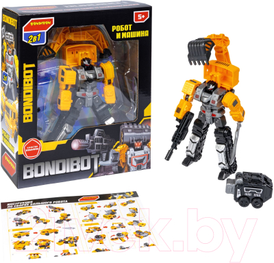 Робот-трансформер Bondibon Bondibot Экскаватор / ВВ6048 (желтый)