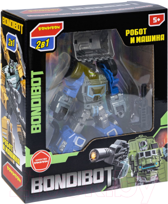 Робот-трансформер Bondibon Bondibot Экскаватор-погрузчик / ВВ6051 (синий)