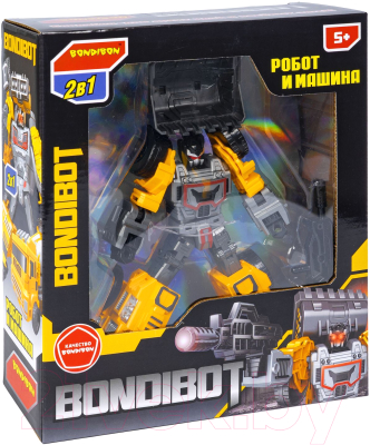 Робот-трансформер Bondibon Bondibot Экскаватор-погрузчик / ВВ6045 (желтый)