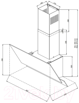 Купить Вытяжка наклонная Zigmund & Shtain K 146.6 B в Солигорске