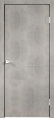 Дверь межкомнатная Velldoris Экошпон Techno Н1 60x200 (муар светло-серый)