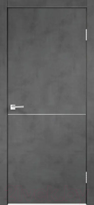 Дверь межкомнатная Velldoris Экошпон Techno Н1 60x200 (муар темно-серый)