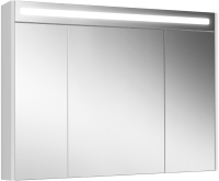 Шкаф с зеркалом для ванной Belux Неман ВШ 110 (1, белый глянцевый) - 