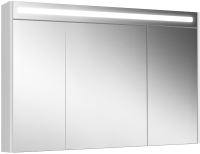 Шкаф с зеркалом для ванной Belux Неман ВШ 120 (1, белый глянцевый) - 