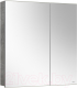 Шкаф с зеркалом для ванной Belux Стокгольм ВШ 70 (31, бетон чикаго светло-серый) - 