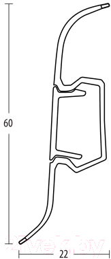Плинтус Grace Technical T06 Дуб серый (2.5м)