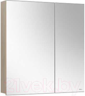 Шкаф с зеркалом для ванной Belux Стокгольм ВШ 70 (183, акация лэйкленд светлая)