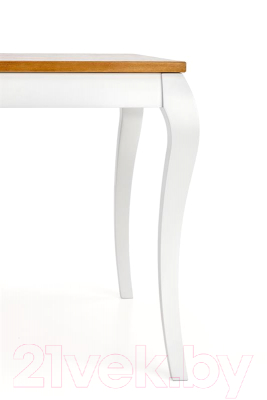 Обеденный стол Halmar Windsor 160-240x90x76 (дуб темный/белый)