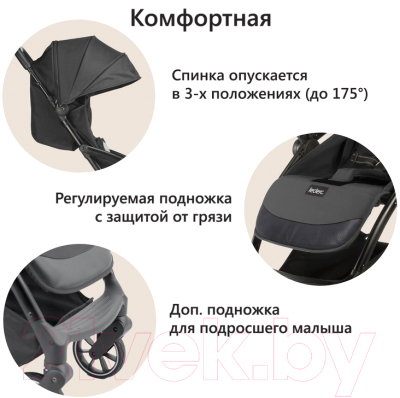 Детская прогулочная коляска Leclerc Magic Fold Plus / LSCUK259430 (Black)