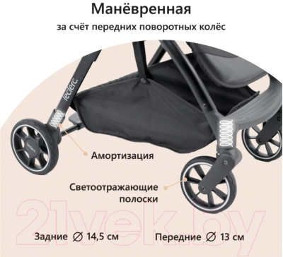 Детская прогулочная коляска Leclerc Magic Fold Plus / LSCUK259461 (Sand)