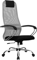Кресло офисное Metta SU-BK131-8 CH (светло-серый/черный) - 