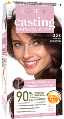 Крем-краска для волос L'Oreal Paris Casting Natural Gloss 323 (горький шоколад)
