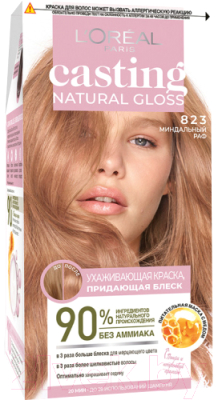 Изображение товара Крем-краска для волос L'Oreal Paris Casting Natural Gloss 823 (миндальный раф)