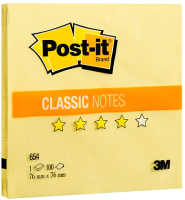 Блок для записей Post-it Classic / 660 (100л, желтый) - 