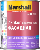 Краска MARSHALL Akrikor фасадная силикон-акриловая BW (900мл) - 