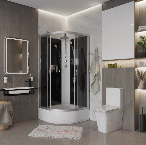 Душевая кабина Niagara NG-3502-14BKT 100x100x210 (тонированное стекло) — фото 3