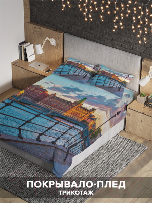 Набор текстиля для спальни Ambesonne Городская набережная 160x220 / bcsl_43477