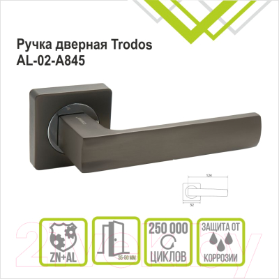 Ручка дверная Trodos AL-02-A845 (графит)