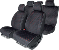 Комплект накидок на автомобильные сиденья Autoprofi ALC-1110 BK/RD - 