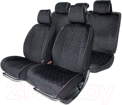 Комплект накидок на автомобильные сиденья Autoprofi ALC-1110 BK/GY