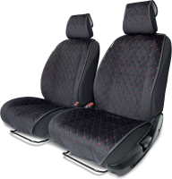 Комплект накидок на автомобильные сиденья Autoprofi ALC-0410 BK/RD - 