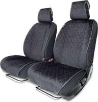 Комплект накидок на автомобильные сиденья Autoprofi ALC-0410 BK/GY - 