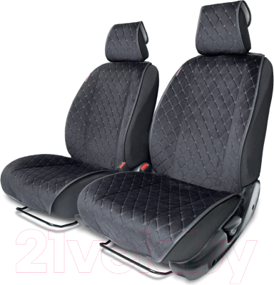 Комплект накидок на автомобильные сиденья Autoprofi ALC-0410 BK/GY