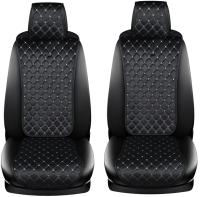 Комплект накидок на автомобильные сиденья PSV Asterion Pro 2 / 133197 (2шт, черный/белая отстрочка) - 