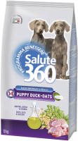 Сухой корм для собак Pet360 Salute для щенков сред. и крупных пород с уткой и овсом / 285764 (12кг) - 