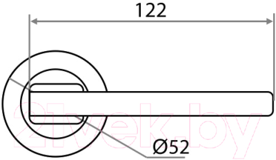 Ручка дверная Trodos AL-517 (графит)