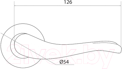 Изображение товара Ручка дверная Trodos AL-59 (никель/хром)