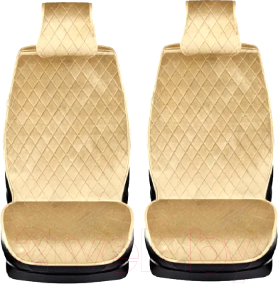 Комплект накидок на автомобильные сиденья PSV GTL Premium Effect 2D / 135863 (бежевая отстрочка/бежевый)