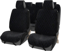 Комплект накидок на автомобильные сиденья PSV GTL Premium Effect 2D / 135861 (синяя отстрочка/черный) - 