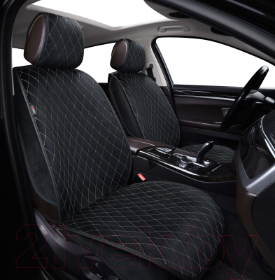 Комплект накидок на автомобильные сиденья PSV GTL Premium Effect 2D / 135852 (черная отстрочка/черный)