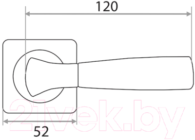 Ручка дверная Trodos AL-02-A4844 (графит)