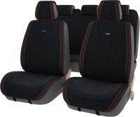Комплект накидок на автомобильные сиденья PSV Hornet / 132561 (красный кант/черный) - 