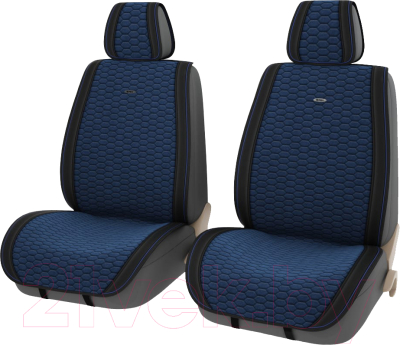 Комплект накидок на автомобильные сиденья PSV Hornet / 134422 (2шт, черный/синий)