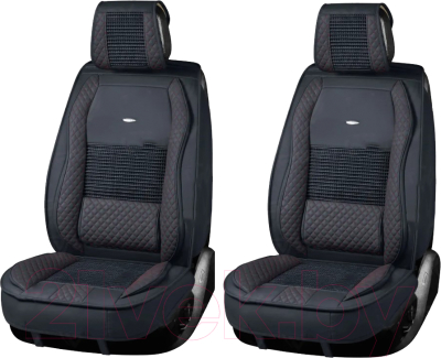Комплект чехлов для сидений PSV Lint 3D / 135685 (красная отстрочка/черный)