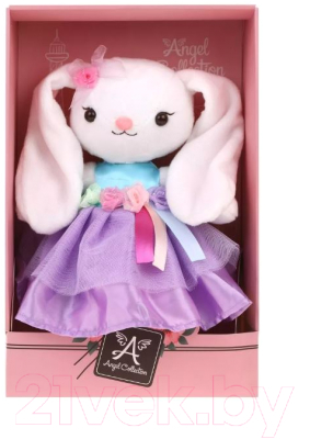 Мягкая игрушка Angel Collection Зайка Мишель в платье с цветами / 681843