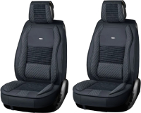 Комплект чехлов для сидений PSV Lint 3D / 135686 (2шт, белая строчка/черный) - 