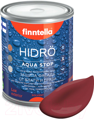 Краска Finntella Hidro Viininpu / F-14-1-1-FL130 (900мл, финский бордовый)