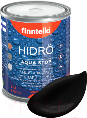 Краска Finntella Hidro Musta / F-14-1-1-FL135 (900мл, черный)
