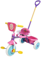 Трехколесный велосипед с ручкой Moby Kids Альпака / 649242 (розовый) - 