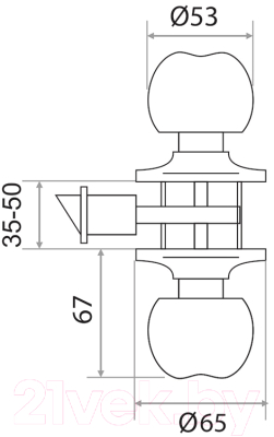 Изображение товара Ручка дверная Trodos ЗШ-05 (белый)