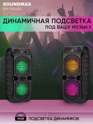 Портативная колонка SoundMax SM-PS4425 (черный)