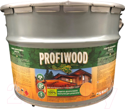 Защитно-декоративный состав Profiwood Для древесины (9л, палисандр)