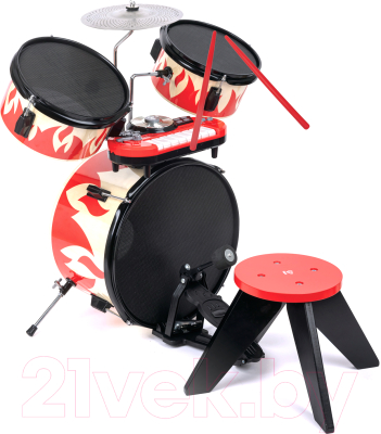 Музыкальная игрушка Hape Барабанная установка со стульчиком / E0632_HP